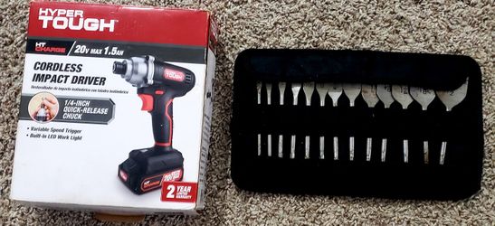 Cordless Impact Driver 1/4 Quick Release 13pc. Paddle Bits. $40