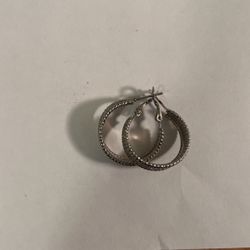 Set of three infinity hoop earrings