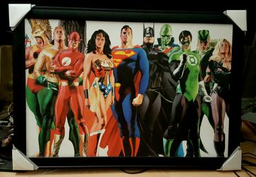 Justice League of America Art Framed