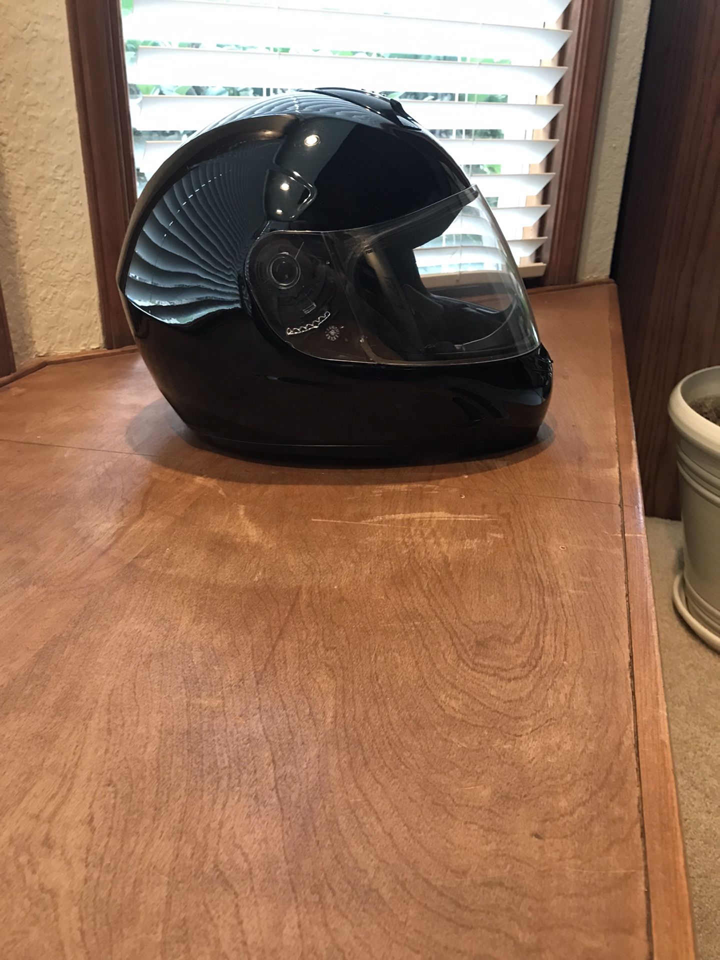 Motorcycle Helmet And Leather jacket.