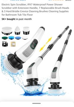 Wireless Spin Scrubber Waterproof- New