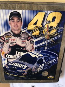 NASCAR Clock & GM Clock & Dale If Earnhardt Signed Print