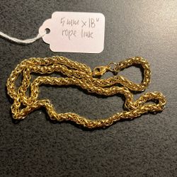 Valentine Day-unisex 5mm X 18” Rope Link Chain