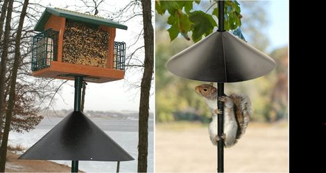 19.5" Squirrel Baffle for Bird Feeder Pole – Hang or Pole Mount – New