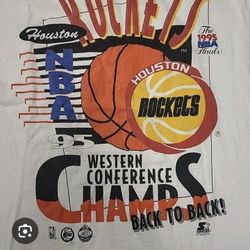 Vintage 1995 Houston ROCKETS Size M RECOGER EN HUMBLE 77396