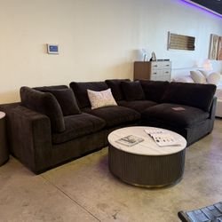 🍫NEW Modular Cloud Sofa Chaise Sectional in Chocolate Brown