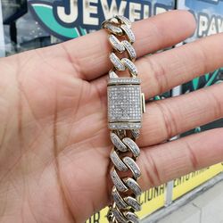 10k Semisolid Diamond Bracelet
