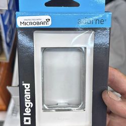 Legrand adorne 1 Gang Plus Decorator/ Rocker Wall Plate with Microban, Gloss White $10 per box