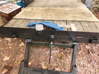 Flat Bed Utility Trailer with Wood Deck