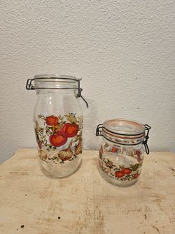 Vintage Arc France glass canisters