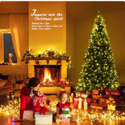 7-ft Pre-lit Artificial Christmas Tree with Multicolor LED Lights