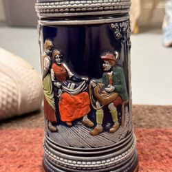 Vintage large Heavy DBGM 11'' Beer Stein Made In Germany