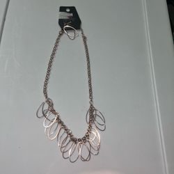 Paparazzi Rose Gold Oval Loop Necklace Set