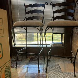 2 Heavy Metal bar Stools
