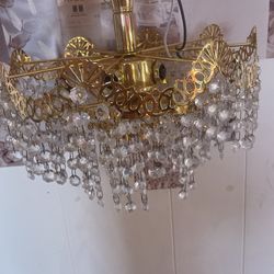 Crystal Drop Chandelier Direct Wire 