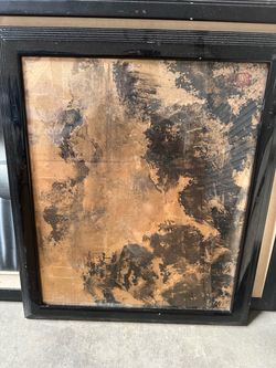 Framed Asian Ink Landscape Painting
