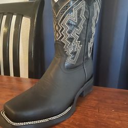 Black leather Boots Size 9