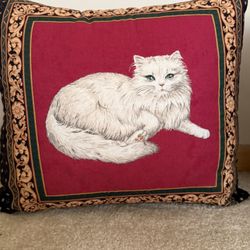 Cat Throw Pillow  Double Sided 