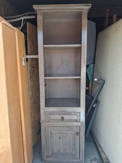 Abraham upright Rustic wood pantry cabinet