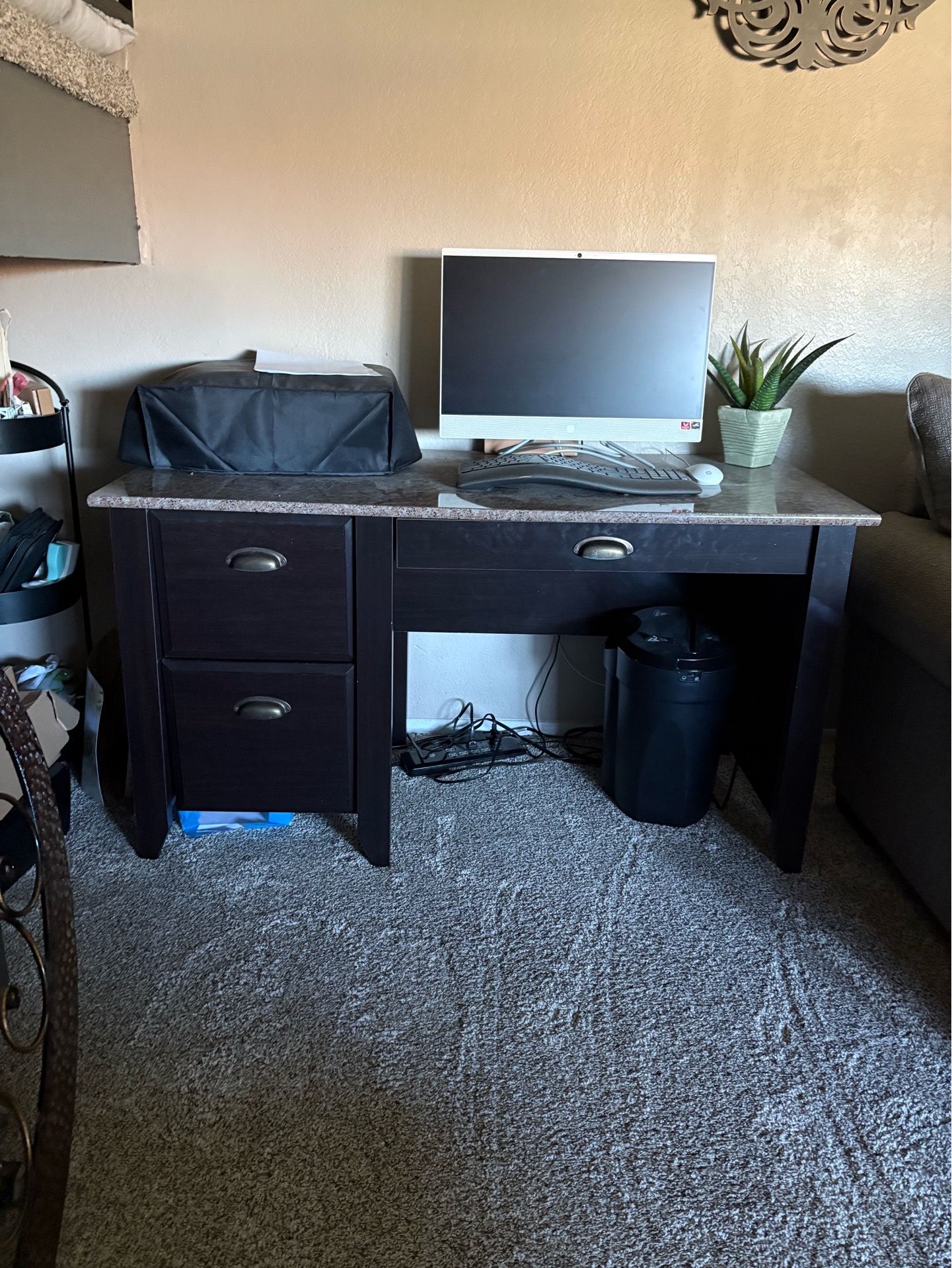 Granite top office desk