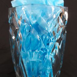 Vintage Vase - Crystal - Made in France - Diamond-Cut Pattern