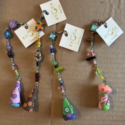 Set of 5 Zecca Snip Tipz - Scissor Protectors & Beaded Fobs