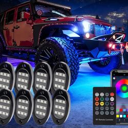 8 Pod RGB Rock Lights With App Control
