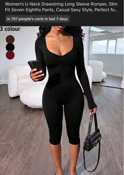 Black womens romper