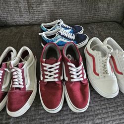 Vans Lot of 4 Pair Mens Sz  9 / 8.5