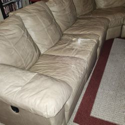 3 Recliners!!  Comfy Couch For Sale.  $75 OBO