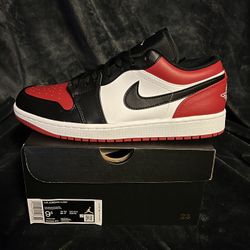 Jordan 1 Low Bred Toe size 9.5