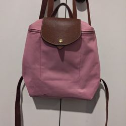 Longchamp Pink Backpack Authentic 