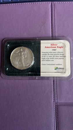 Silver American Eagle coin 1987
