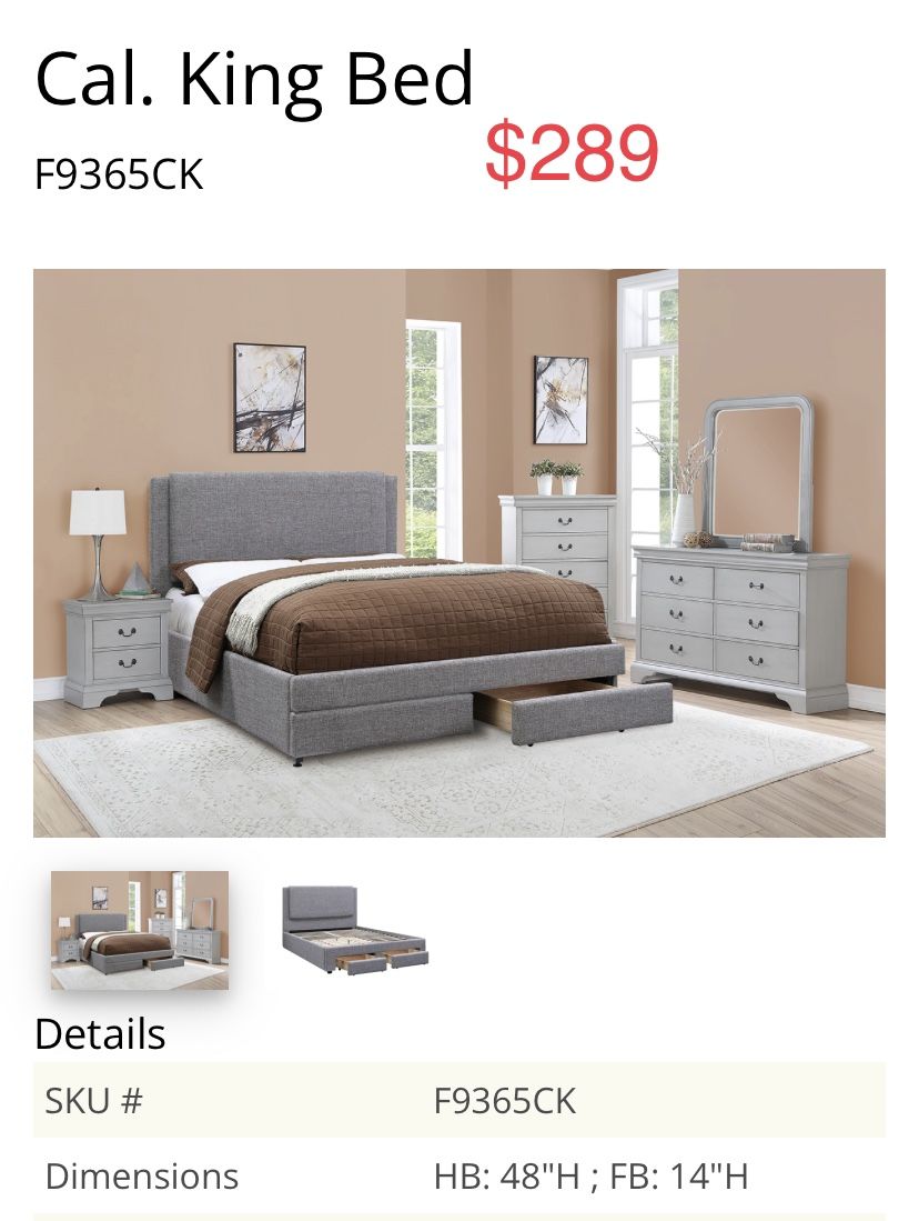 Calk King Bed Frame Only