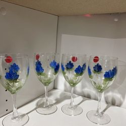 Hand Painted Vine Glasses