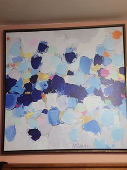 A.M. Coolick Abstract Canvas Painting Framed