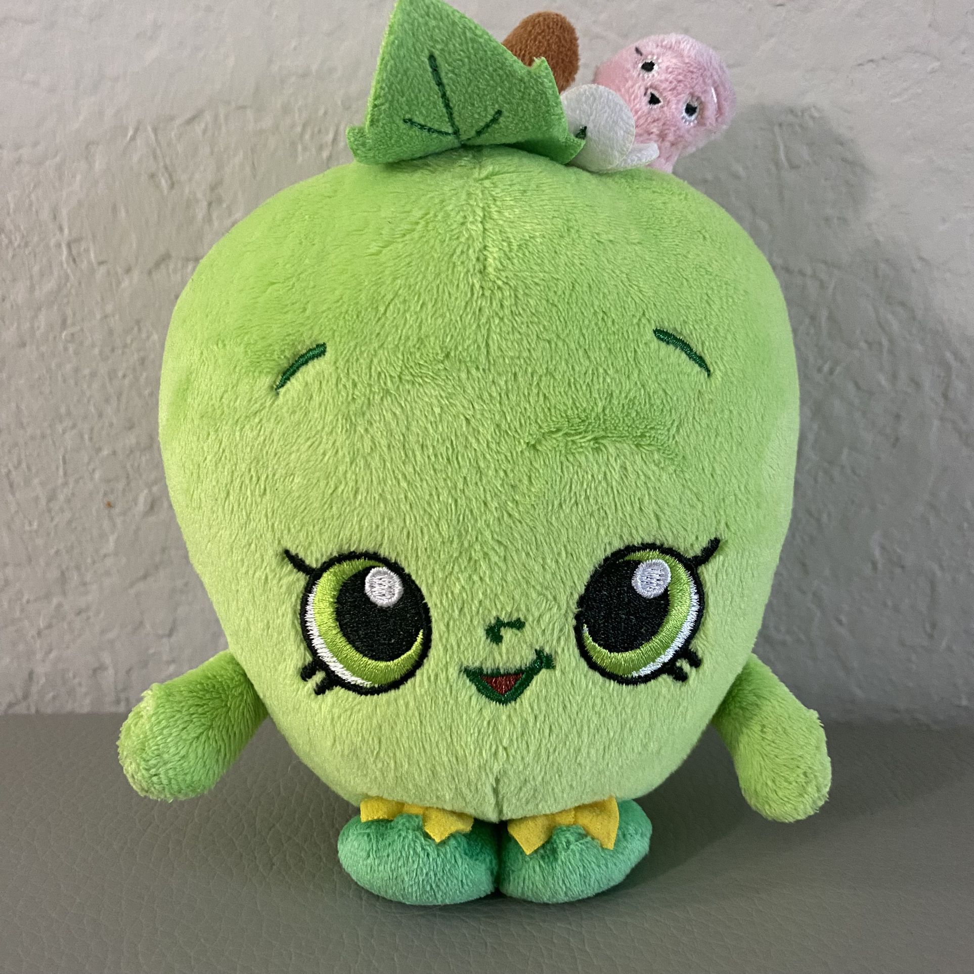 Green Apple Blossom Plush Shopkins Stuffed Animal  Toy 7”