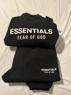  Fear Of God Essentials - Crewneck & Sweatpants FW24 With QR Code