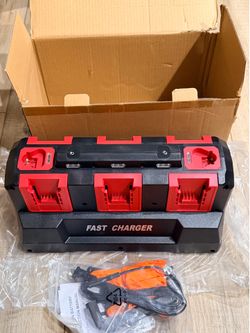 6 Port Fast Charger for Milwaukee M12 M18 Batteries