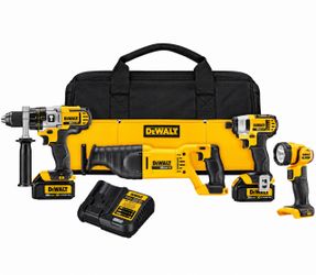 20V MAX Cordless 4 Tool Combo Kit with (2) 20V 3.0Ah Batteries and Charger