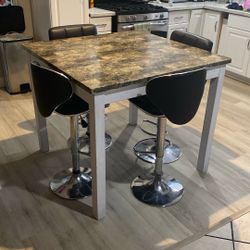 High Table With Chairs