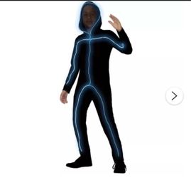 Kids Light-Up EL Wire Stick Figure Costume