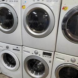 LG Front Loading Washer And Stackable Gas Dryer Set 