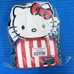 Loungefly Sanrio Hello Kitty Patriotic Stars & Stripes Mini Backpack - NWTs  