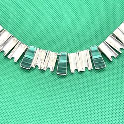 Sterling TAXCO Malachite Necklace