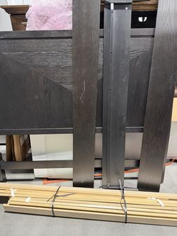 Redmond Panel Bed Frame, Charcoal Finish