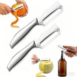 Brand new 2-in-1 Multifunctional Vegetable Peeler for Kitchen, Heavy Duty Stainless Steel Blade with Wide Arc-Shaped Edge, Premium Fruit and Vegetable