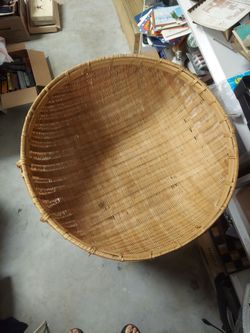 Large vintage wicker basket