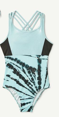 Justice Girls Ombre Macrame Back Dance Gymnastics Leotard size 7/8
