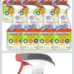 SC Johnson Professional, Fantastik Multi-Surface Cleaner & Disinfectant Spray Bottle, 32 Oz, Pack of 8